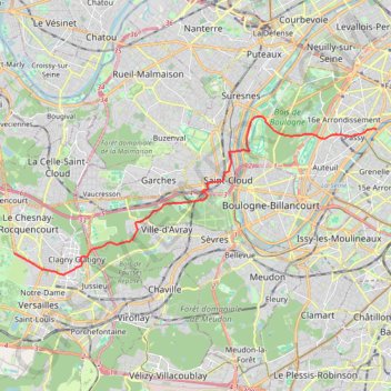 Versailles - Tour Eiffel GPS track, route, trail