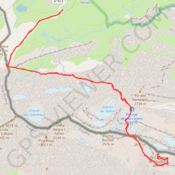 Le Casque du Marboré GPS track, route, trail