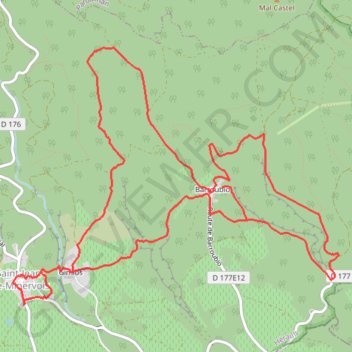 Barroubio_depart_cave_cooperative_st_jean_minervoix_14kms_300m_d+Mon_parcours GPS track, route, trail