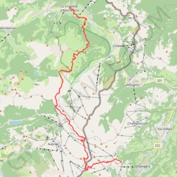 Chatel - jour 2 GPS track, route, trail