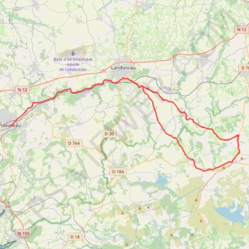29410 Plounéour-Ménez to 29800 Landerneau GPS track, route, trail