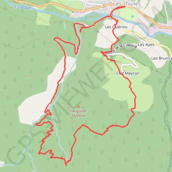 Les Thuiles - Pont de Gaffe - l'Enjouve GPS track, route, trail