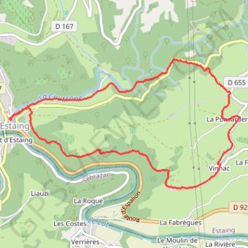 Estaing - Vinnac GPS track, route, trail