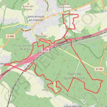 Forêt de Saint-Arnoult GPS track, route, trail