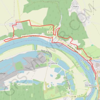 Les Andelys - Le Thuit : entre Seine et montagne GPS track, route, trail