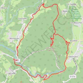 Tour et sommet de l'Ecoutoux (Chartreuse) GPS track, route, trail