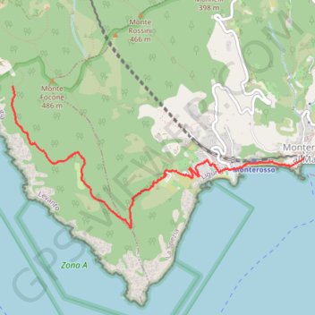 De Levanto à Monterosso GPS track, route, trail