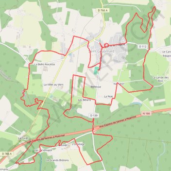 Randonnée à Saint-Guyomard GPS track, route, trail