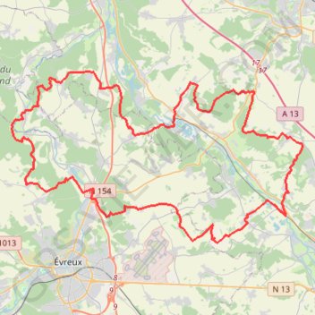 Les deux vallées Iton et Eure - Gravigny GPS track, route, trail