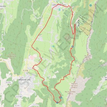 Lans en Vercors, chemin Gobert GPS track, route, trail