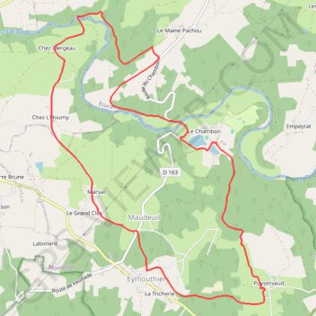 6_le chambon_vtt_12 km_bleu GPS track, route, trail