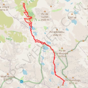 Pic des Trois Conseillers GPS track, route, trail