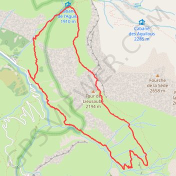 Cirque de Troumouse - Tour de Lieusaube GPS track, route, trail