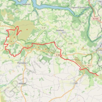 Cast Menez hom 26km GPS track, route, trail