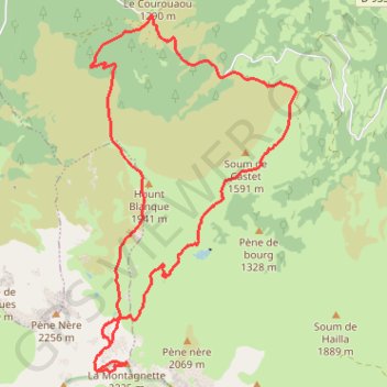La Montagnette - Campan GPS track, route, trail