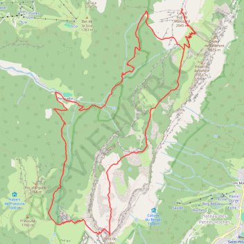 Chartreuse - Boucle Perquelin - dent de Crolles - Lance sud de Malissard GPS track, route, trail