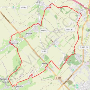 TMS Hurionville 19,1 Km GPS track, route, trail
