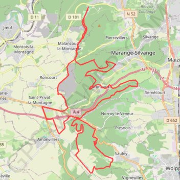 Rombas - Saulny GPS track, route, trail