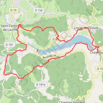 Tour du lac de Causse GPS track, route, trail