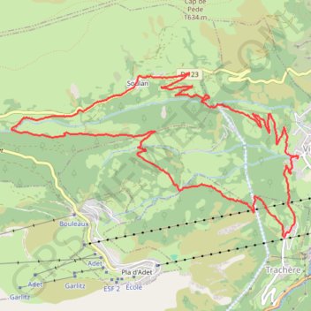 Au-dessus de Saint-Lary-Soulan GPS track, route, trail
