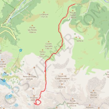 Le Col de Couradette depuis Payolle GPS track, route, trail