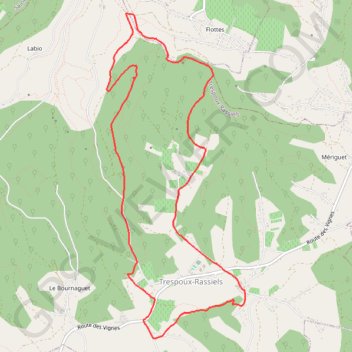 Trespoux GPS track, route, trail