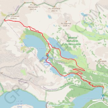 Hourquette d'Aubert par Orédon GPS track, route, trail