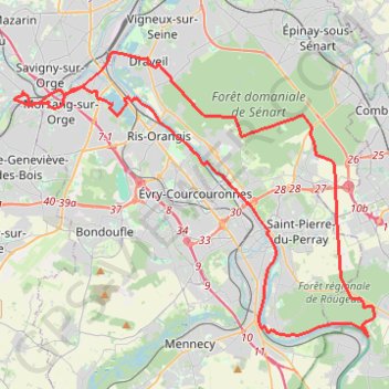 Epinay sur orge, Ecluse du Coudray-Montceaux GPS track, route, trail