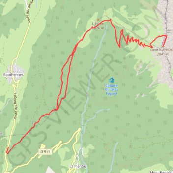 La Dent d'Arclusaz GPS track, route, trail