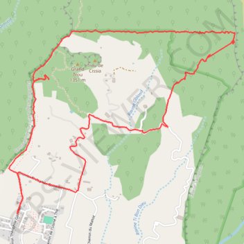 Randonnée Grand Coude GPS track, route, trail