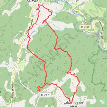 Salavas, La Bastide-de-Virac GPS track, route, trail