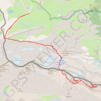Le Casque et la Tour du Marboré (Les Pyrénées vues par Mariano) GPS track, route, trail