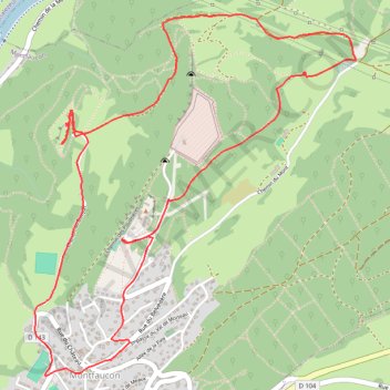 Falaise et château de Montfaucon GPS track, route, trail