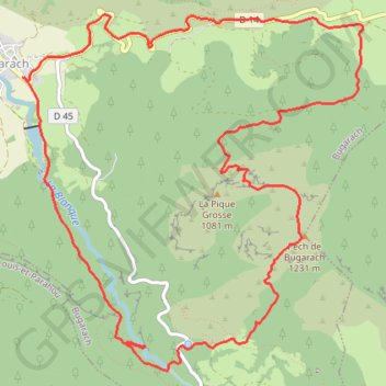 Tour du Pech du Bugarach GPS track, route, trail