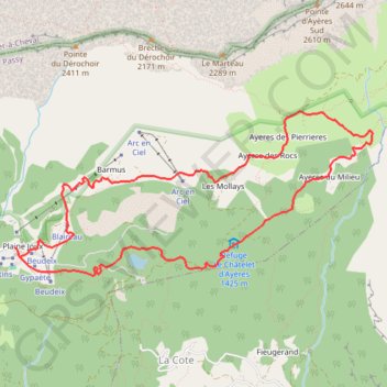 Tour des Ayères - Passy Plaine-Joux GPS track, route, trail