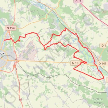 Gravigny - Vallée d'Eure GPS track, route, trail