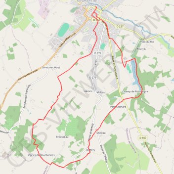 Miramont-de-Guyenne vers l'église de Beffery - Pays du Dropt GPS track, route, trail
