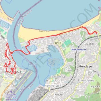 Hendaye, Hondarribia GPS track, route, trail