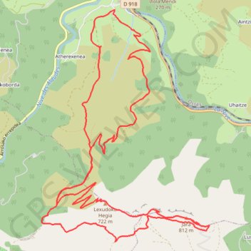 Jara depuis Eyharce GPS track, route, trail