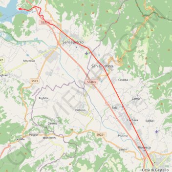 De Citta da Castello à Madonnuccia GPS track, route, trail