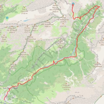 Traversée des Alpes - Étape 6 GPS track, route, trail