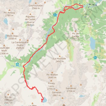 Lac d'Aratille GPS track, route, trail