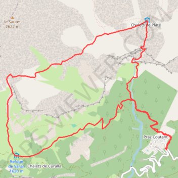 Boucle Varan - Platé GPS track, route, trail