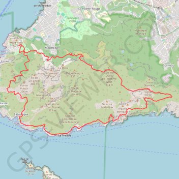 Tour des calanques et de Marseilleveyre GPS track, route, trail