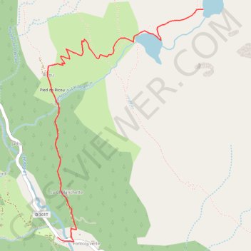 Randonnée lac laramon et serpent GPS track, route, trail