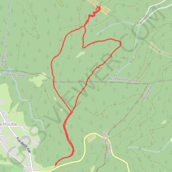 La Hoube, Geissfels GPS track, route, trail