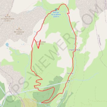 Tour et sommet du Mont Rosset GPS track, route, trail