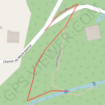 🚶 Trace du Saut d'Acomat GPS track, route, trail