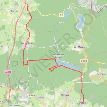 GR12 Rocroi - Montcornet GPS track, route, trail