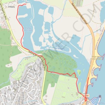 L'étang de Villepey - Saint-Aygulf GPS track, route, trail